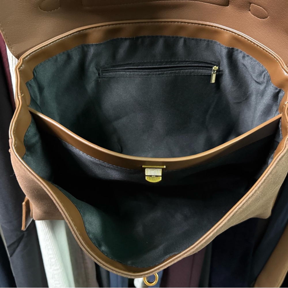 Commense Structured Utility Work Tote / Shoulder Bag | NWT | Brown - Picture 12 of 14